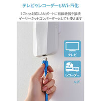 Wi-Fi6 無線LAN中継器 コンセント直挿し型 戸建て・離れ家対応 EasyMesh WTC-W601-W エレコム 1個（直送品）