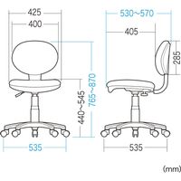 サンワサプライ OAチェア SNC-E6BK2 1台（直送品）