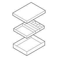 ナカバヤシ 紙製収納リトレイA4 ライトグレー RTY-A4LG 1個