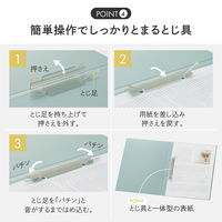 リヒトラブ Mutual ルーパーレターファイル 2穴 100枚収容可能 A4 マットイエロー F2106-5 1冊（直送品）