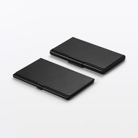 無印良品 アルミカードケース 厚口 黒 約６０×９３ｍｍ 約２５枚収納 良品計画
