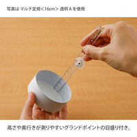 デザインフィル マルチ定規 16cm 直線定規・折りたたみ 青A 42299006 1セット(3個)（直送品）