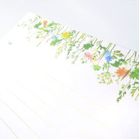 包む レターセット 箔押し 野の花 TL0B3 1セット(2セット)（直送品）