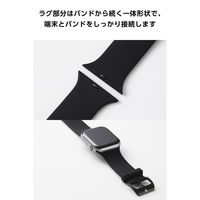 アップルウォッチバンド [49 46 45 44 42mm] シリコン ベルト ブラック AW-25ABDTSBK エレコム 1個（直送品）