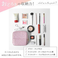 大河商事 手前折り自立コスメポーチ 立てて見渡せる ベージュ bon018_be 1個（直送品）