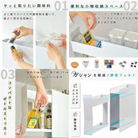 大河商事 Pitally スリム調味料ストッカー 2段式 幅10cm コンロ横収納 Pitally002 1台（直送品）