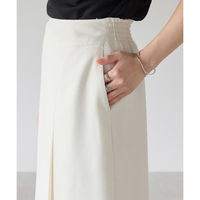 ボンマックス プリーツスカート(ロング丈) アイボリー 13号 AUS2300 AUS2300-15-13G 1着（直送品）