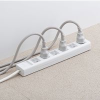 延長コード 電源タップ 5m 3P（ピン） 6個口 マグネット ホワイト TAP-SH3650MG3P サンワサプライ 1個