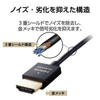 HDMIケーブル HDMI1.4ケーブル スーパースリム 1.0m ブラック エレコム 1個（わけあり品）