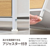 【軒先渡し】B.Bファニシング Regal 棚付きリビングチェスト ハイタイプ 幅845×奥行315×高さ870mm ダークブラウン 1台（直送品）