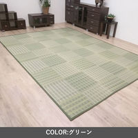 イケヒコ ピース い草カーペット 3820×3820mm ブラウン 1030890061402 1枚（直送品）