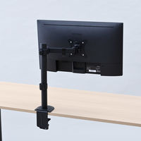 YAMAZEN モニターアーム シングル 最大32インチ対応 耐荷重9kg LMA-S(BK) 1台（直送品）