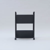 YAMAZEN ファイルワゴン 収納ラック 2段 木製棚 A4対応 キャスター付き MFRW-W2(BK3/MBK) 1台（直送品）