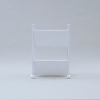 YAMAZEN ファイルワゴン 収納ラック 2段 木製棚 A4対応 キャスター付き MFRW-W2(EWH/MWH) 1台（直送品）