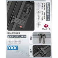 New Trip スーツケース 拡張機能・HINOMOTO超静音キャスター【NT-XB0502】 NT-XB0502 ブラック L 1台（直送品）