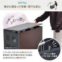 【軒先渡し】B.Bファニシング 屋外ゴミ収納庫 Lucre Sサイズ 幅640×奥行475×高さ615mm 110L ダークグレー 1台（直送品）