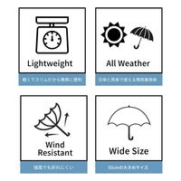 超軽量 UVカット オールウェザーAir 折りたたみ傘 55cm オフホワイト 986-002 1本 日傘 遮光率100％ 中谷