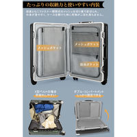 耐衝撃・ストッパー付静音キャスター・アルミフレーム 【NT-ZB1101】 NT-ZB1101 ブラック M スーツケース 1台（直送品）