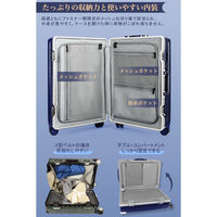 耐衝撃・ストッパー付静音キャスター・アルミフレーム 【NT-ZB1101】 NT-ZB1101 ブルー M スーツケース 1台（直送品）