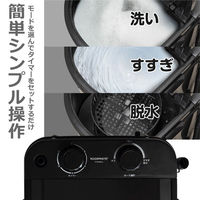 ダイアモンドヘッド 洗いブラシ付きポータブル洗濯機ブラシde洗い・NEO RM-225TE-BK 1台（直送品）