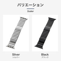 Apple Watch 38/40/41/42mm バンド 「CORVIN」 マグネットブロックメタルバンド シルバー（直送品）
