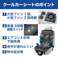 BONFORM 送風クッション エアーブロー12V ダブル 520×1100mm ブラック 5453-07BK 1個（直送品）