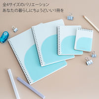 日本ノート ノート リングノート パペルール A5 7mm罫 50枚 ライトブルー PT112LB 1冊