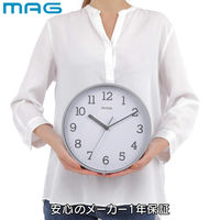 ノア精密 掛け時計 ガレット MAG 連続秒針 グレー 482654 1個（直送品）