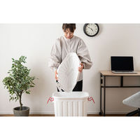 東谷 ゴミ箱 タフカン 60L 大容量 屋外 日本製 耐衝撃 フタ付き 軽い ホワイト 485144 1個（直送品）