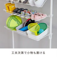 平安伸銅工業 突っ張り シューズラック ワイド 幅72cm 最大24足 工具不要 492847 1個（直送品）