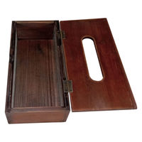 アビテ ティッシュケース フローラティッシュケース 木製 ガラス ブラウン 495606 1個（直送品）