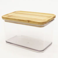 イトウ 保存容器 1.1L 木目調 クリア 保存ケース 497104 1個（直送品）