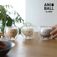 シービージャパン グラス 250ml アニボール 耐熱 ダブルグラス シロクマ 498647 1個（直送品）