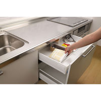 サンベルム 水切りマット 食器乾燥マット 33×40cm 速乾 イエロー 499068 1個（直送品）