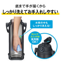 真空断熱スポーツジャグ 2Ｌ ネイビー FJQ-2001 NVY 1個 魔法瓶 水筒 スポーツ飲料OK 保冷 ワンタッチ サーモス