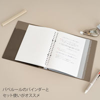 日本ノート バインダー穴つき ワイヤー綴じノート パペルール A5 7mm 16枚 XPL01 1冊