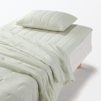 無印良品 綿 サッカー織 紐タイプ まくらパッド ４３×６３ｃｍ グリーン 良品計画