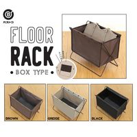LIV PLUS ベストコ 荷物置き ボックス型 M 折りたたみ 収納 ブラック フロアーラック ND-3586 1個