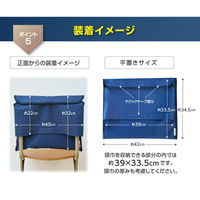 ガマカ工業 MOTTETE PLUS 防災ずきんカバー 防災バッグん ネイビー 6300087682 1個（直送品）
