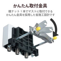 DXアンテナ 屋外用 分配器 【2K 4K 8K 対応】 4分配 1端子通電 F型端子 4DCS 1個（直送品）