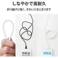 エレコム USB-A to Lightningケーブル/なめらか/1.0m/ホワイト MPA-UALSS10WH 1個