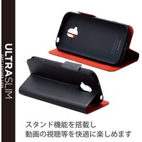 らくらくスマホ F-52B ケース カバー レザー 手帳 マグネット ブラック PM-F213PLFUBK エレコム 1個（直送品）