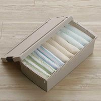 ベストコ 収納ボックス 収納ケース ワイド 仕切り付 ワームグレー MA-3034 4975970255575 1個（直送品）