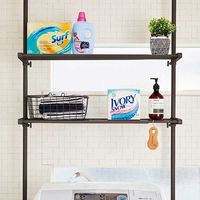 ベストコ 洗濯機ラック 突っ張り ブラウン NY-237 防水パンにも置ける 4975970254158 1個（直送品）