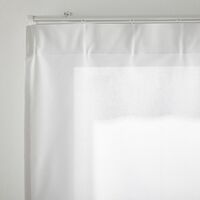 無印良品 防カビ　ポリエステルノンプリーツレースカーテン 幅１００×丈１７６ｃｍ用 オフ白 1セット（1個×2） 良品計画