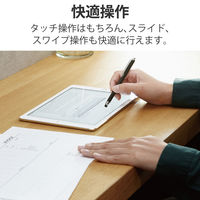タッチペン スタイラスペン シリコン 抗菌 クリップ付 ブラック P-TP02ABBK エレコム 1個