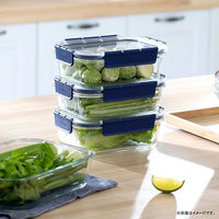 LIV PLUS ベストコ 耐熱ガラス 保存容器 3点セット ロック&ロック トップクラス LBG422S3 1個（直送品）