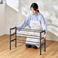 LIV PLUS シューズラック 伸縮 3段 連結 靴収納 Quick Lock NY-401 1個（直送品）