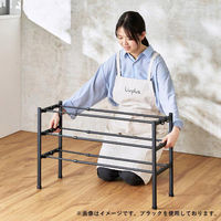 LIV PLUS シューズラック 伸縮 3段 連結 靴収納 Quick Lock NY-402 1個（直送品）