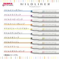 ゼブラ マイルドライナー やさしさ&ナチュラル10色セット WKT7-10C-YNTC 1セット